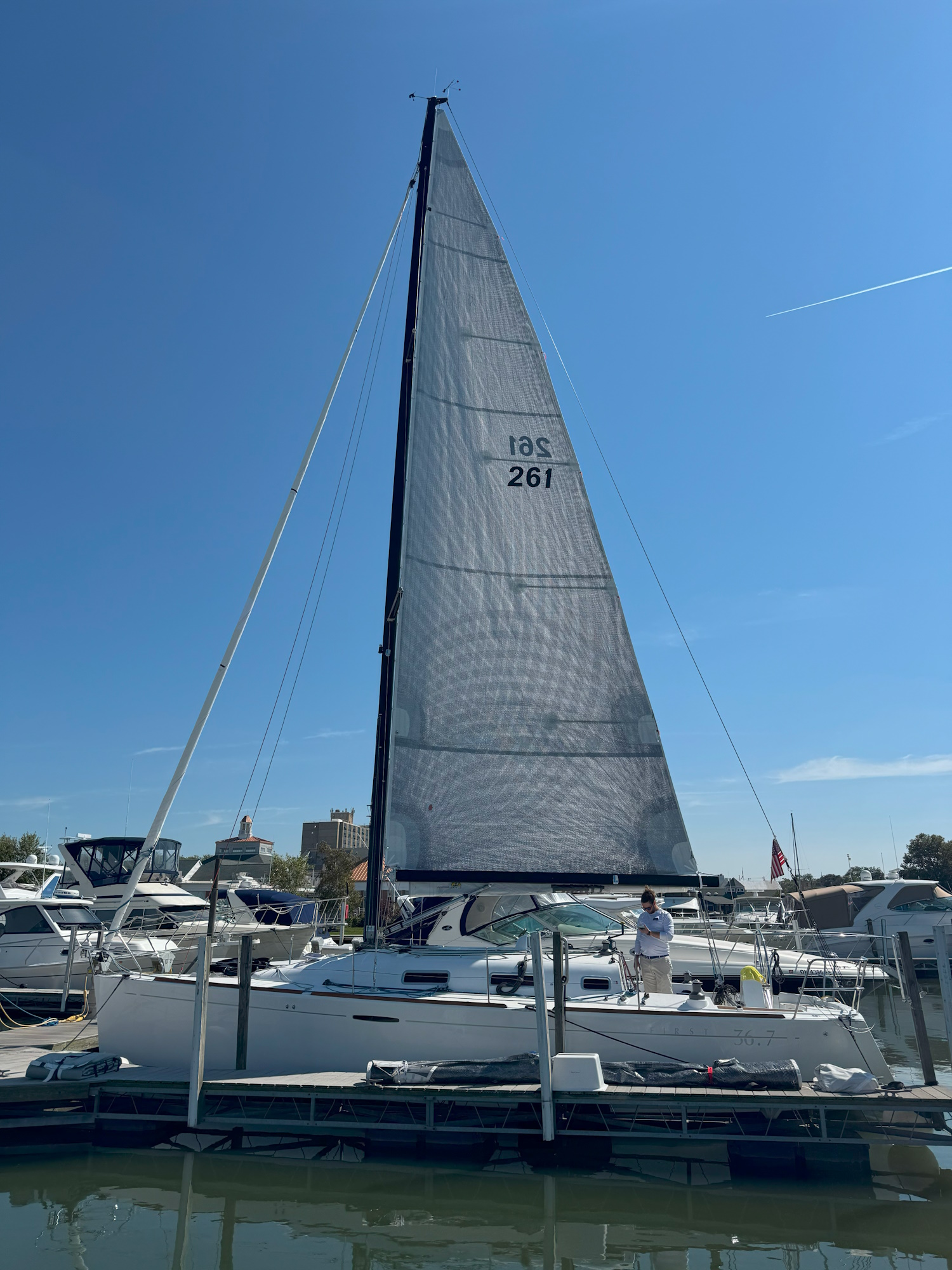 measuring used sails